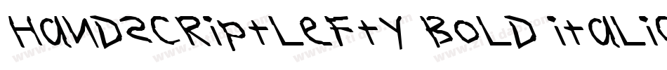 HandScriptLefty Bold Italic字体转换